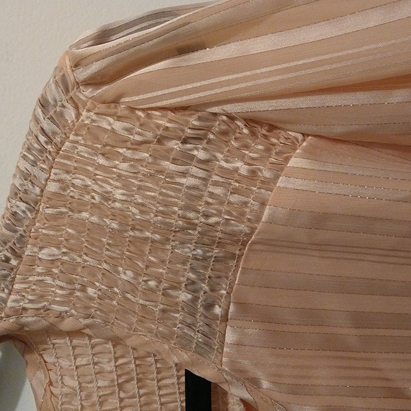 Angie Long Flare Layered Sleeves Pull Over Top Blouse Size L Pink #W-541 - Picture 4 of 13